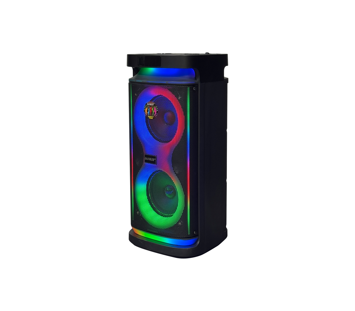 Corneta recargable 6.5" X2 40W LED con micrófono PA65DCM12 Sankey