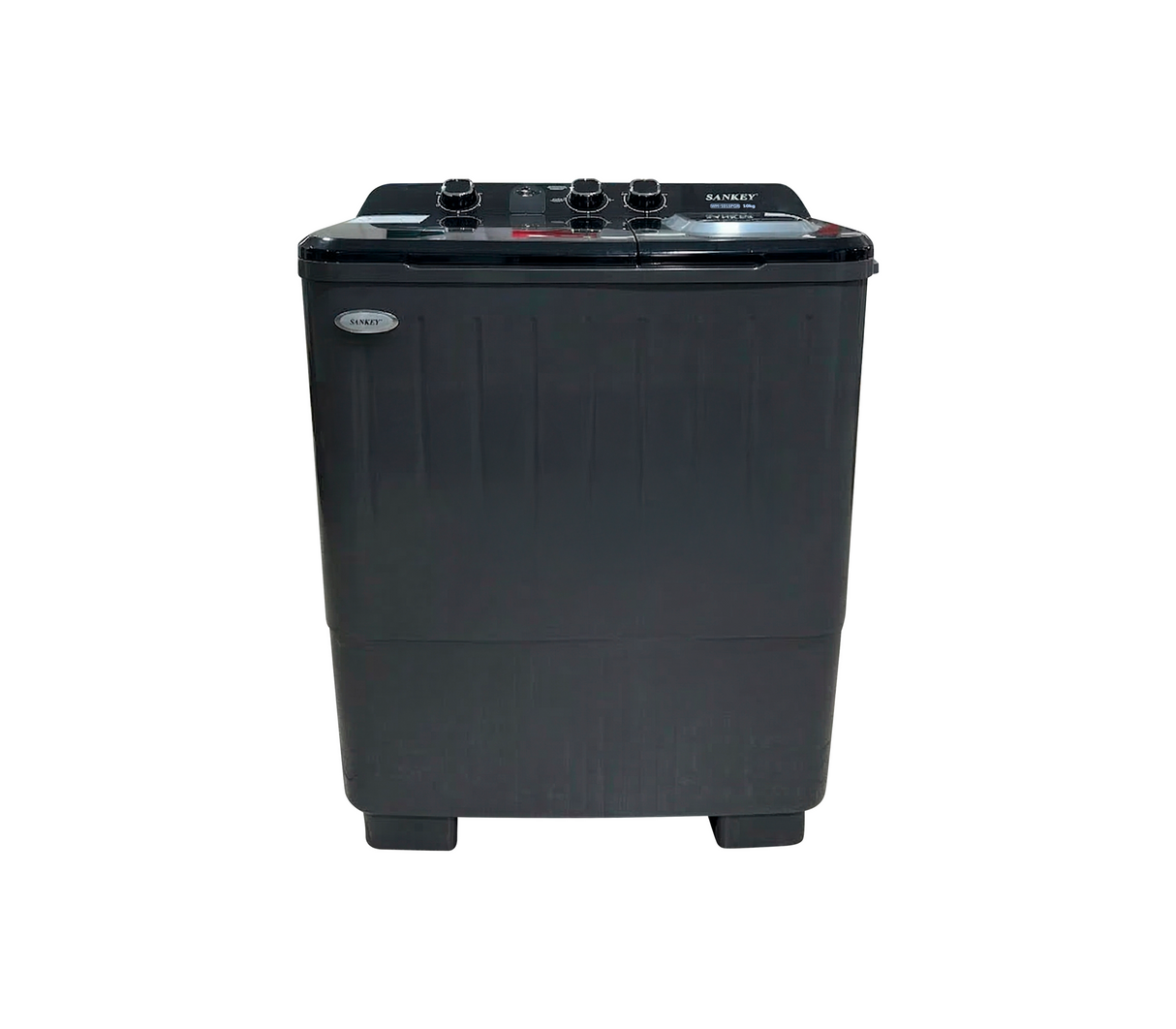 Lavadora semiautomática 10 kg con bomba doble tina gris Sankey