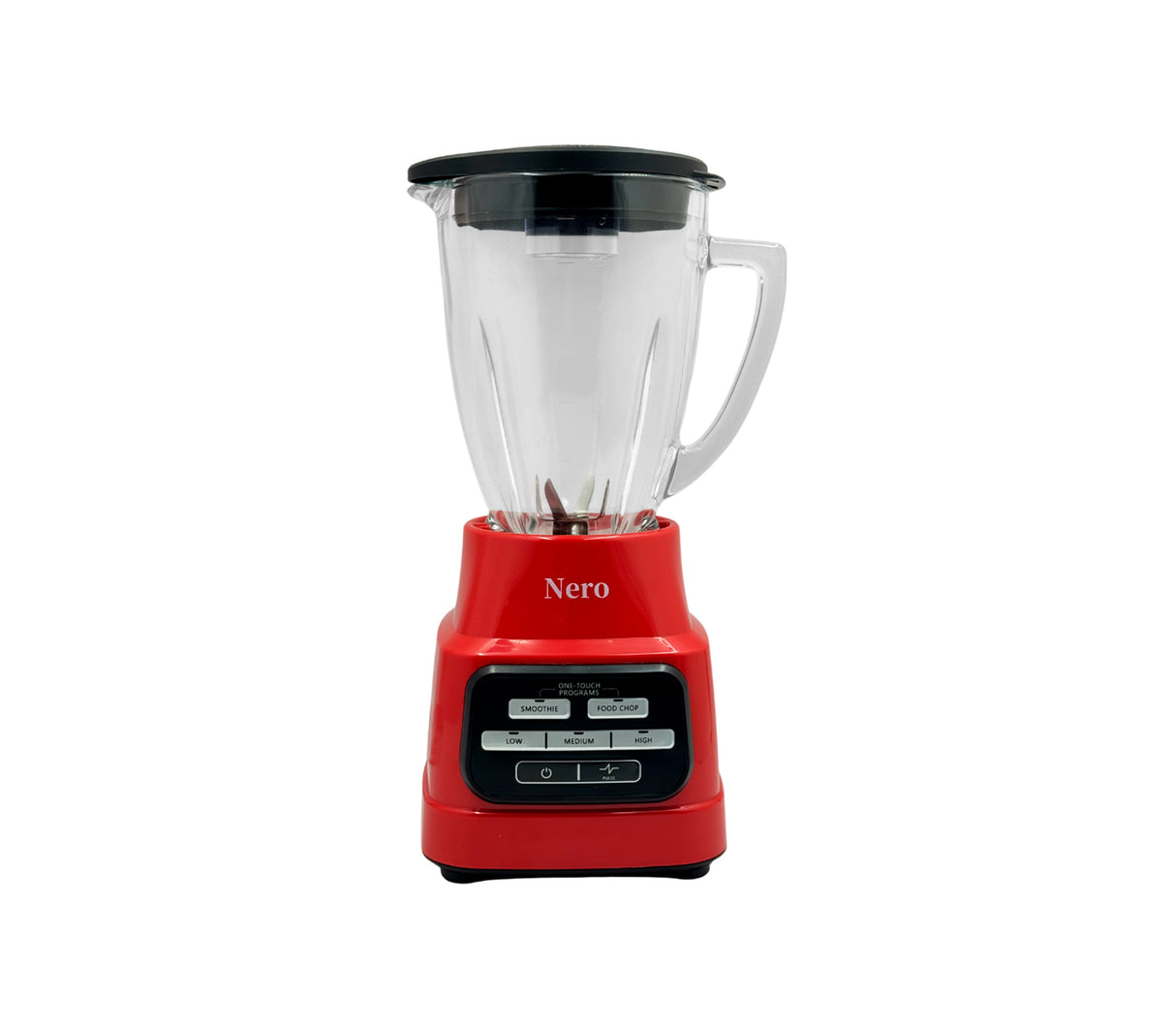 Licuadora vaso de vidrio profesional plus 3 velocidades 1.25 litros 650W roja Nero