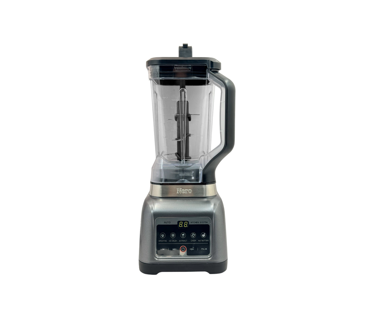 Licuadora profesional plus vaso de plástico 5 funciones 2 litros 1000W Gris Nero