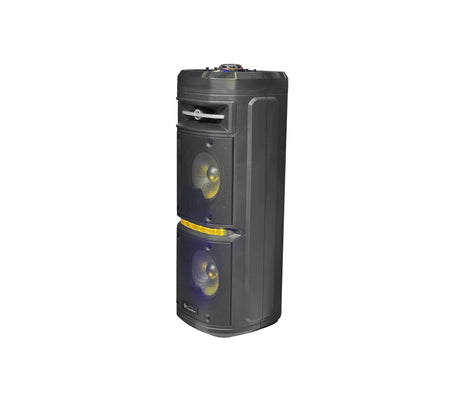 Corneta recargable 6,5” x2 portátil con micrófono 30W Geostar