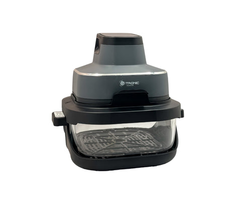 Freidora de aire Honor DualHeat 4 en 1 de 1.5 y 4 litros vidrio 1500W gris Gtronic