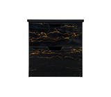 Mesa de Noche en PVC Marmolizado 2 Gavetas Powerfik