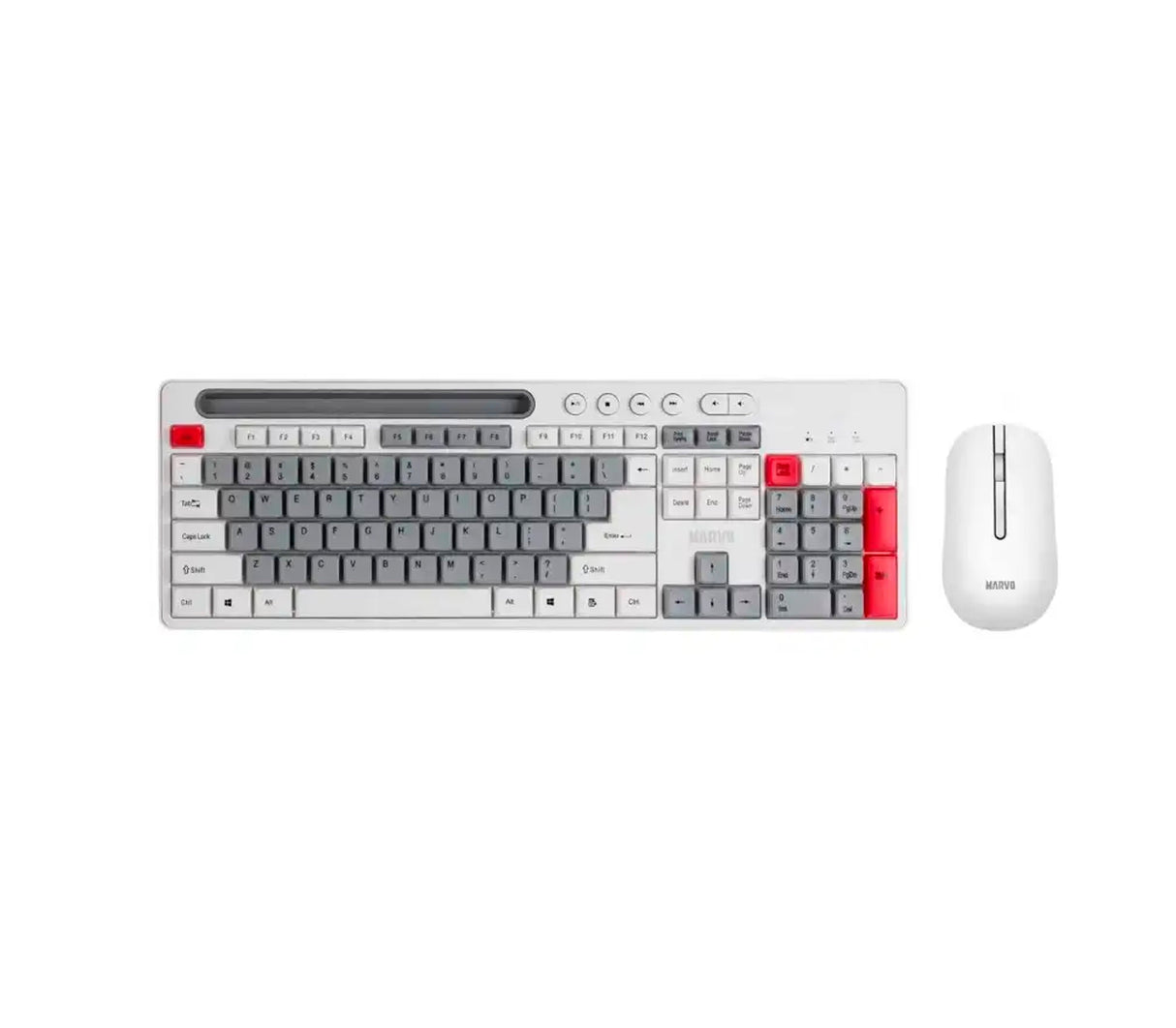 Combo USB teclado + mouse inalámbrico 2.4ghz white Marvo