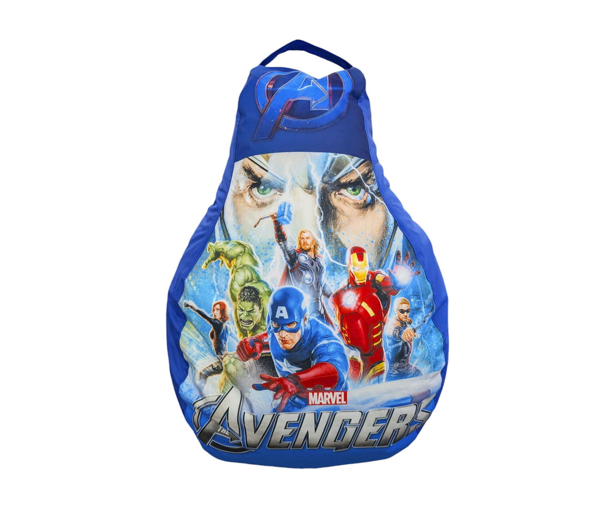 Puff lagrima en lona infantil sublimado azul Avengers Powerfik