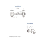 Grupo ducha doble 1/2" Pomo FP