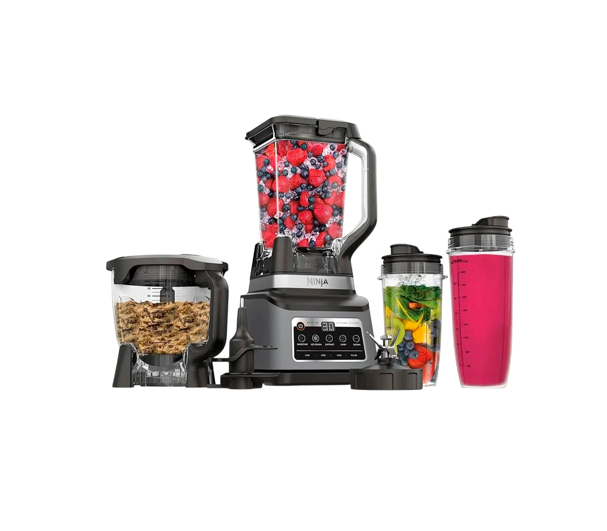 Licuadora profesional plus 5V 1400W con 2 vasos negro/plata Ninja