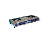 Cocina a gas 2 hornillas cromada Lotus