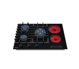 Tope de cocina dual gas/eléctrico 5 hornillas 76cm (36") 220v negro Flexi Vetrux