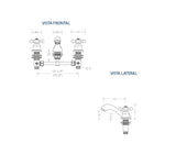 Grupo lavamanos cross 4" y 8" FP