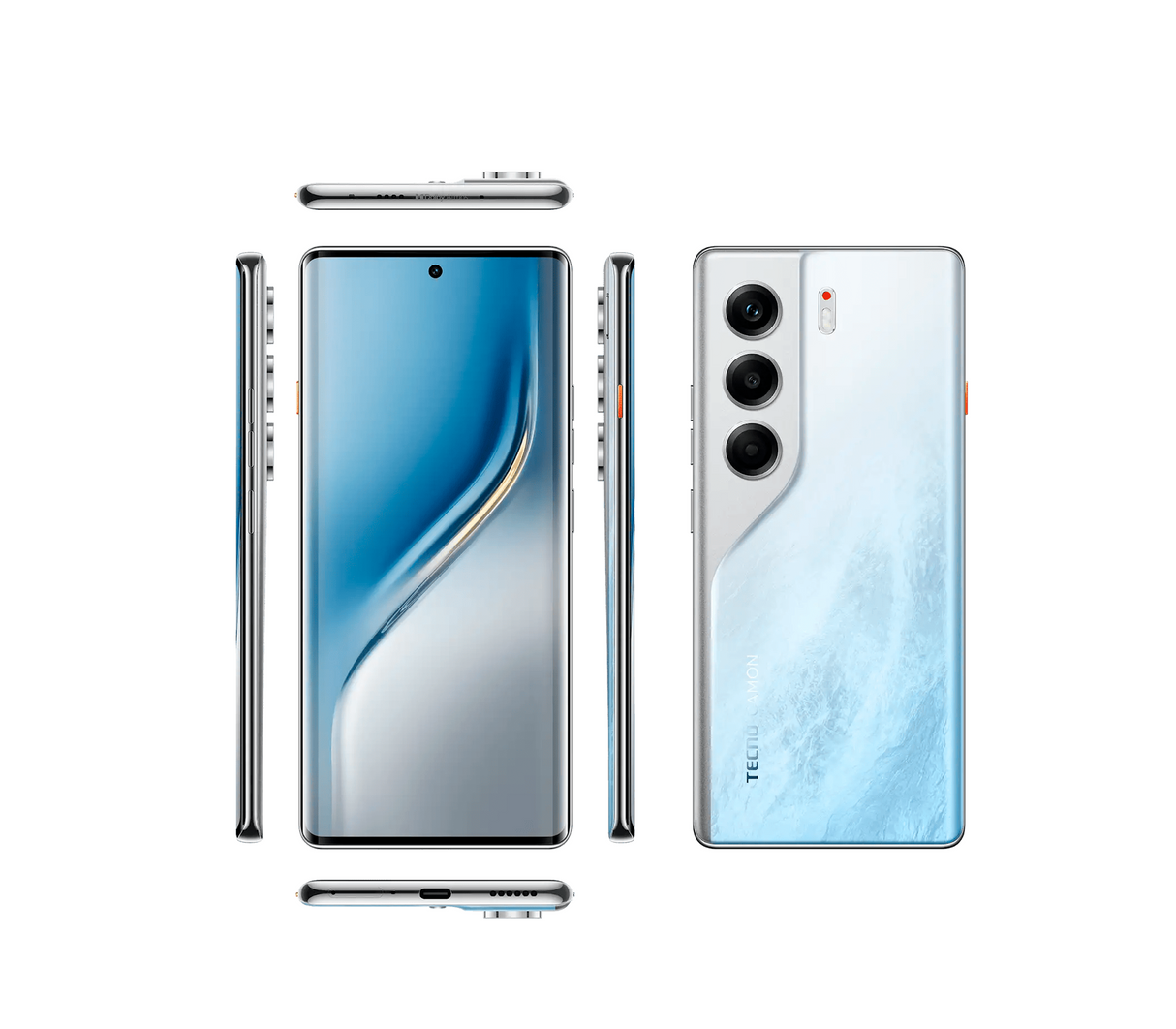 Celular Camon 40 PRO 8GB/256GB Glacier White Tecno