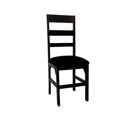 Silla para comedor victoria con tapizado Shenil negro Isabel