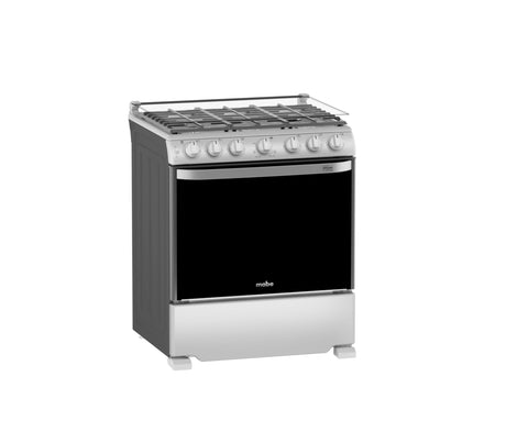 Cocina a gas piso 76cm 6 hornillas Silver Mabe