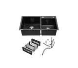 Fregadero Flusso 78 Dual 2 tinas + accesorios acero inox Vetrux