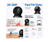 Cámara de seguridad WiFi 2K C211 Negro Tapo