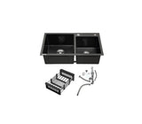 Fregadero Flusso 82 Dual 2 tinas + accesorios Acero inox Vetrux