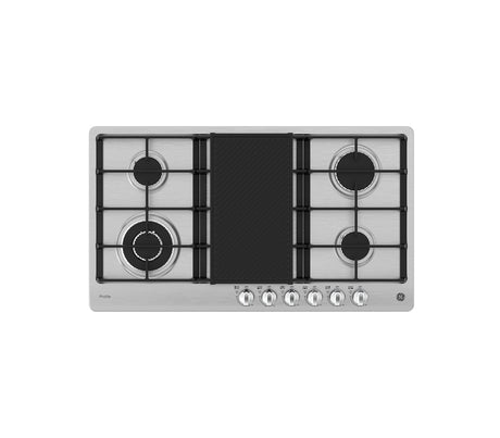 Tope de cocina a gas Profile 6 hornillas 90cm acero/inox General Electric