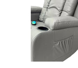 Poltrona/sillón reclinable y elevador 89x97x104/89x165x82 bipiel/grey Powerfik