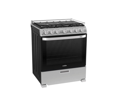 Cocina a gas piso 76cm 6H acero/inoxidable Mabe