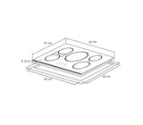 Tope de cocina inducción 5H 90cm inducta negro Vetrux