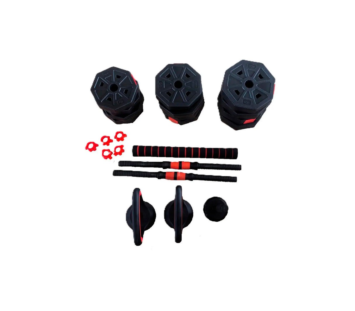 Set de mancuernas con barra ajustable K6