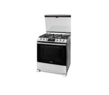 Cocina a gas piso 76cm 6 hornillas con encendido eléctrico acero inox Mabe