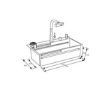 Fregadero Flusso 75 1 tina + accesorios acero Inox Vetrux