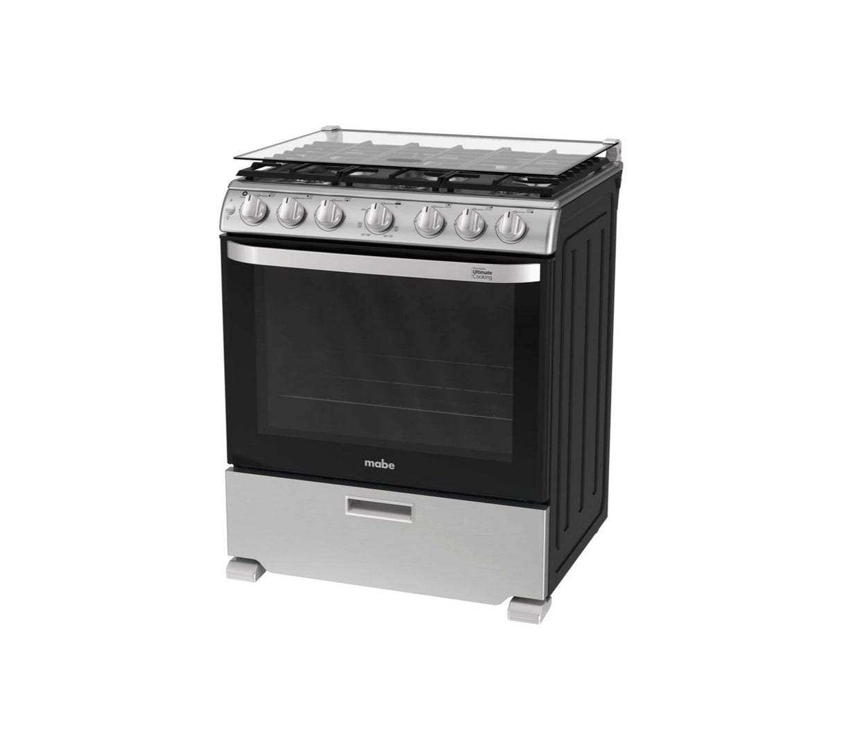 Cocina a gas piso 76cm 6H acero/inoxidable Mabe