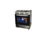 Cocina a gas esmeralda 5 hornillas (30") acero inoxidable Mystic