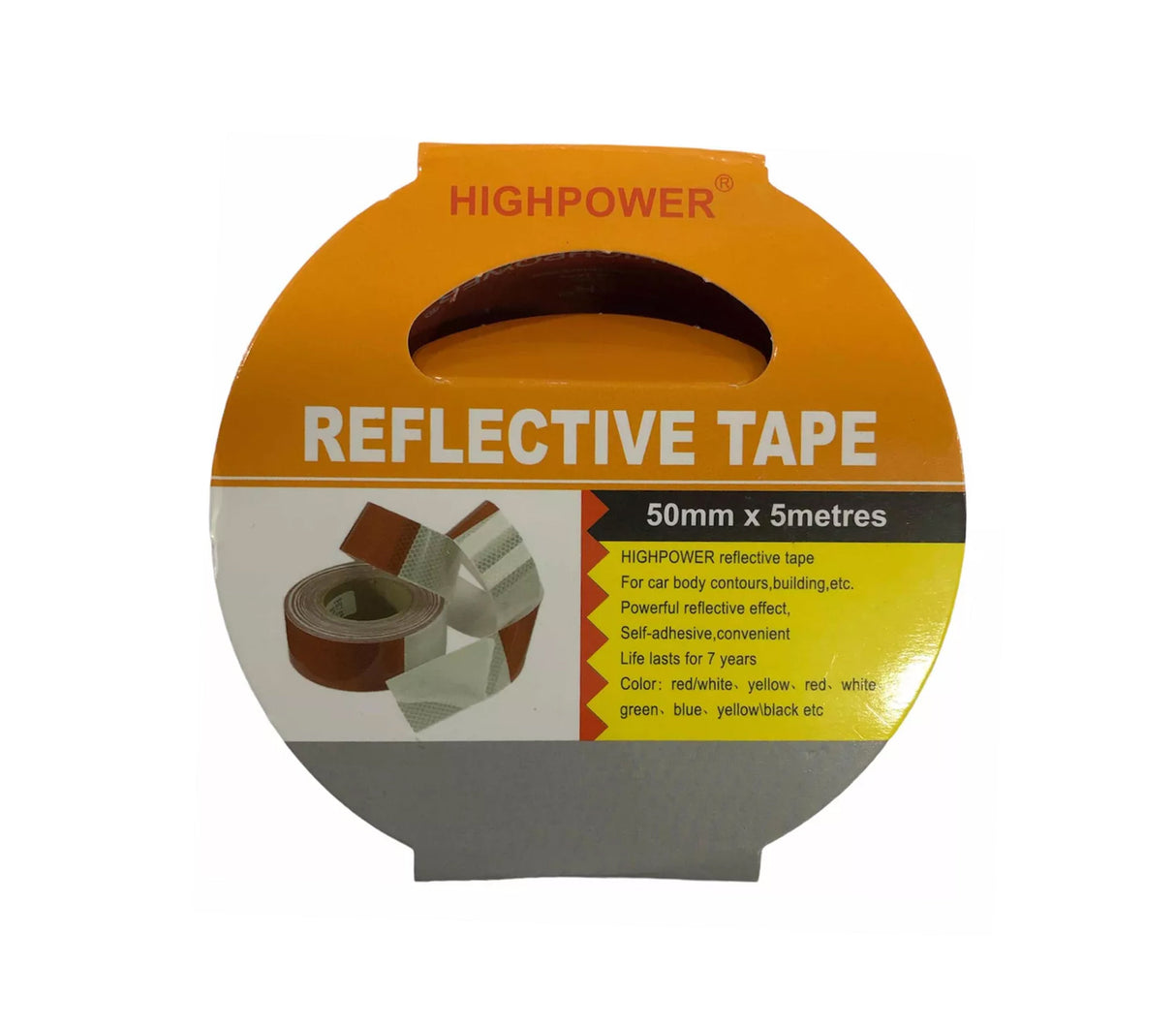 Cinta reflectiva 50mmx5m negro/verde Cod.4-511 Highpower