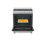 Cocina a gas piso 76cm 6H acero/inoxidable Mabe