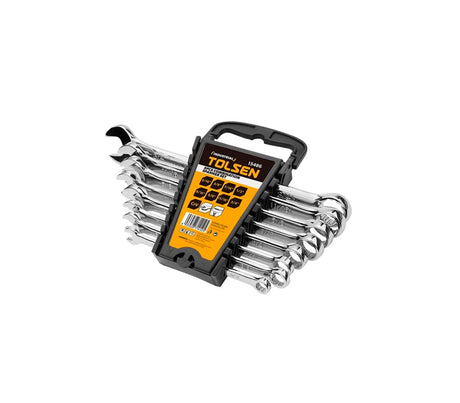 Juego de llaves combinadas cromadas Tolsen