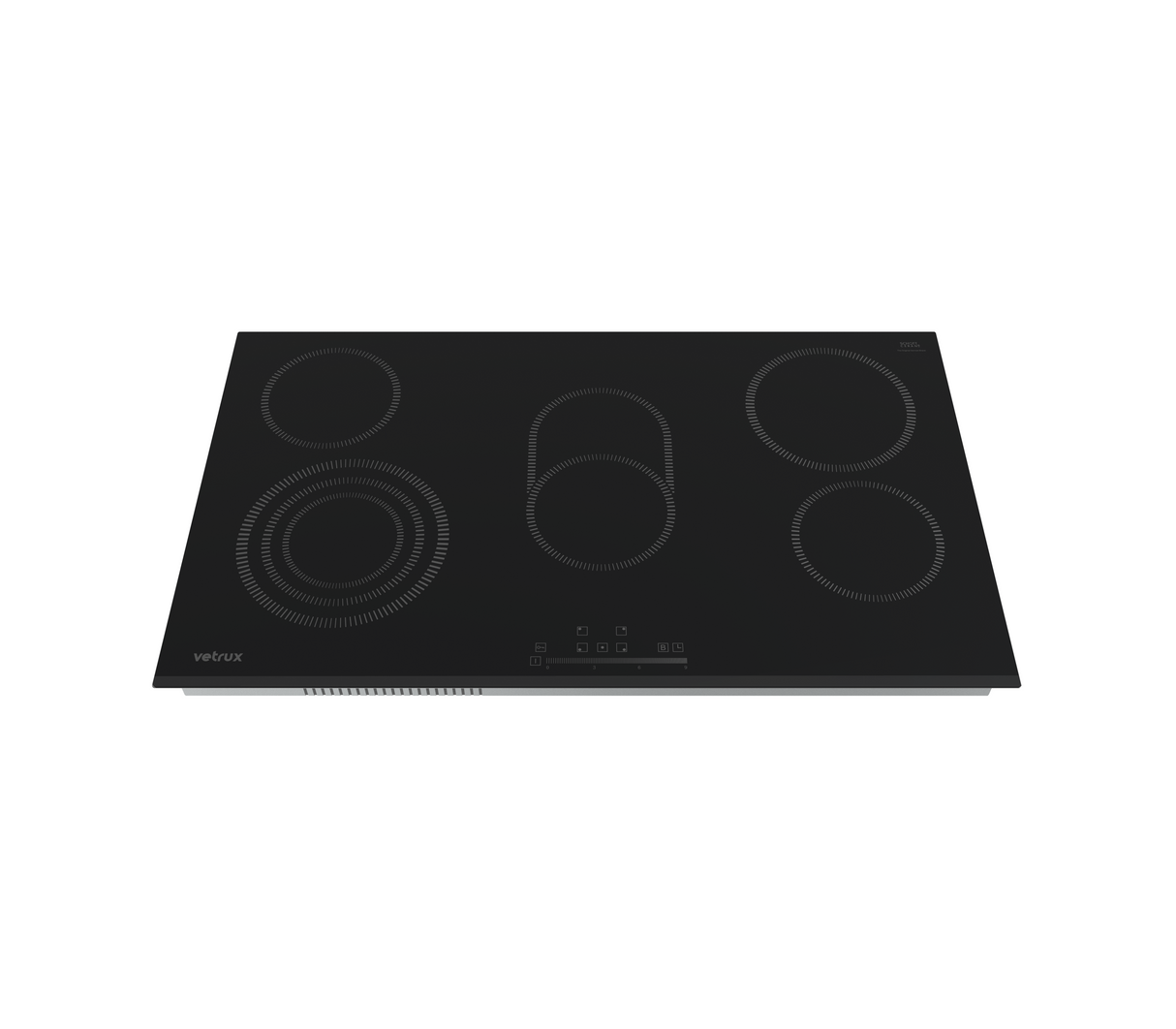 Tope de cocina elec 5h 90cm Prestige pro negro Vetrux