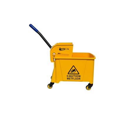 Tobo con exprimidor para trapear amarillo Brufer
