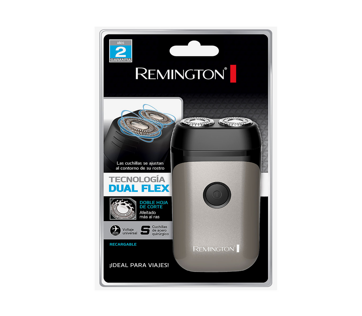 Afeitadora rotativa Travel 2 cabezales Remington