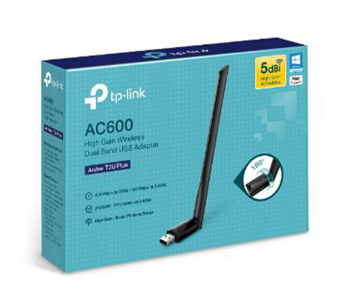 ADAPTADOR USB ARCHER T2U PLUS AC600 TP-LINK