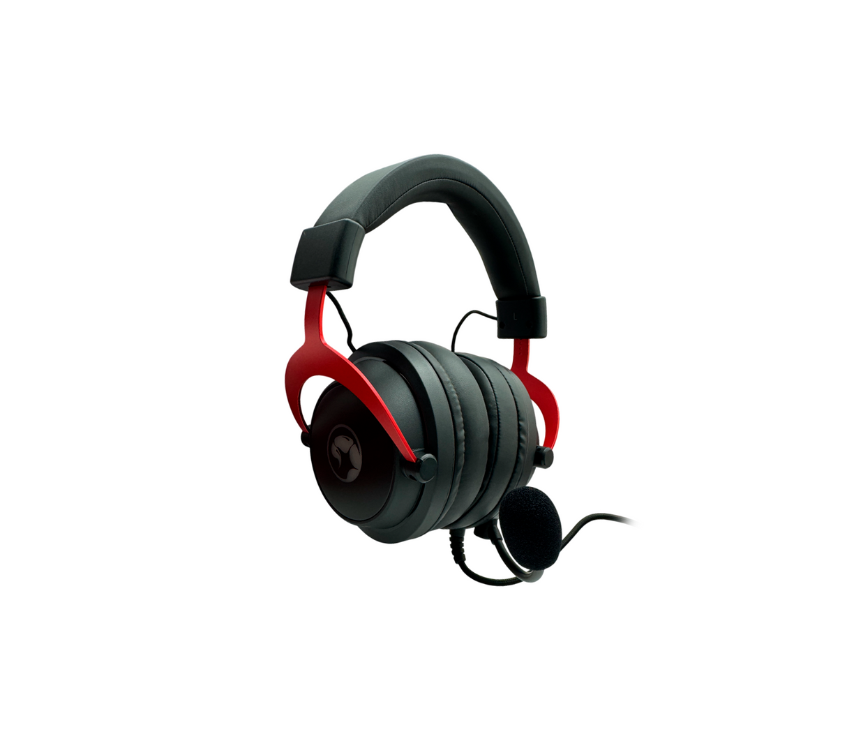 Audífonos gaming con micrófono Tactic 70 negro/rojo Marvo