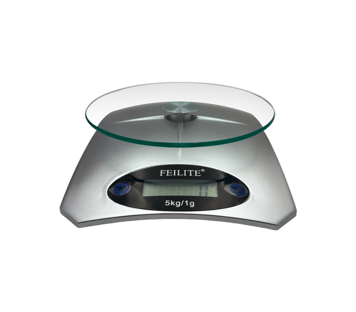 Balanza de cocina digital 1g hasta 5kg plateada Pamorde