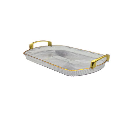 Bandeja rectangular dorada pequeña Pamorde