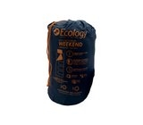 Bolsa de dormir individual a doble con almohada inflable gris/azul Ecology