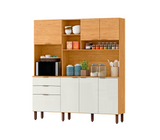 Mueble de Cocina Compacta Boreal Marrocos/Off White Mx Moveis
