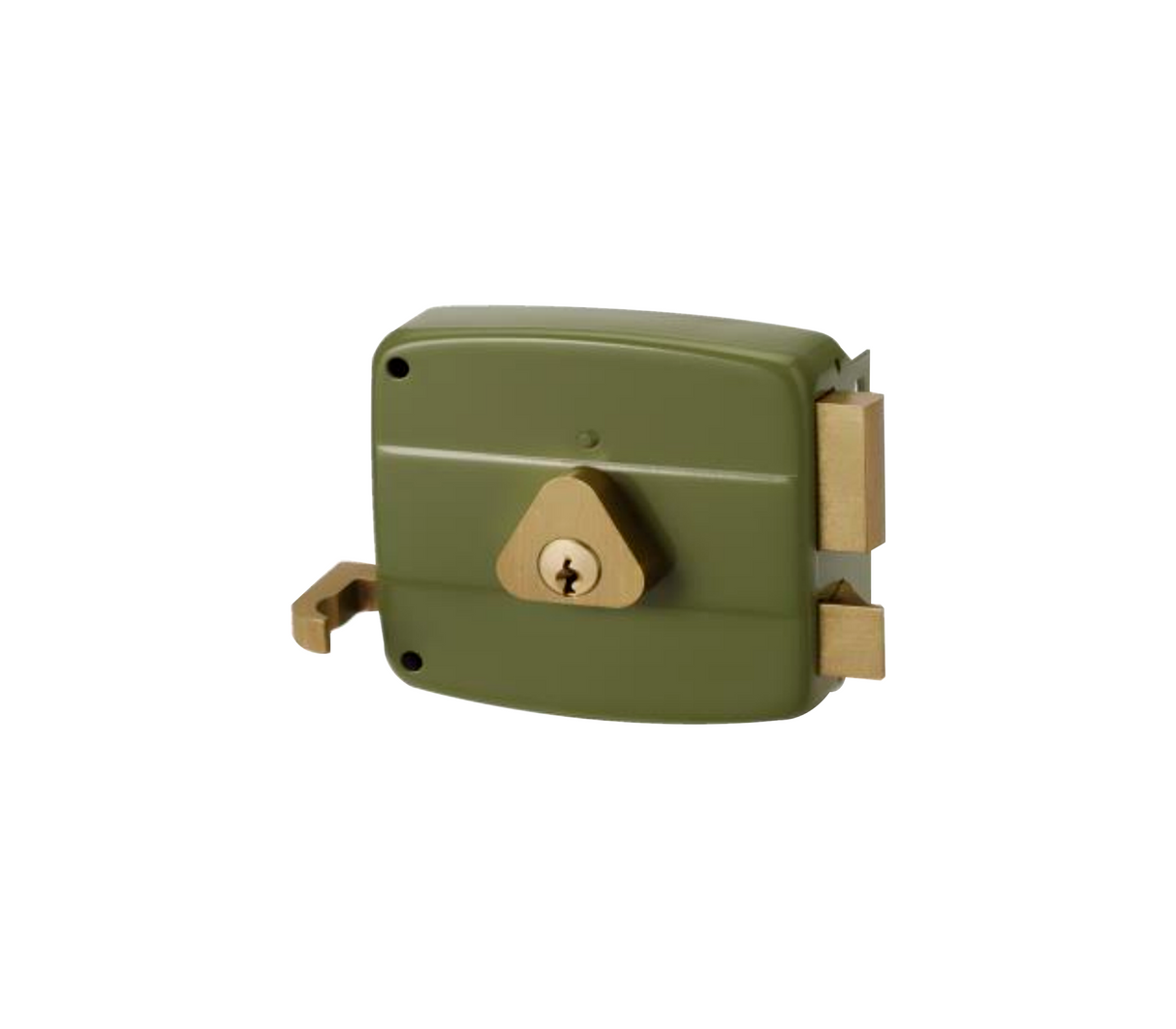 Cerradura de sobreponer derecha  Verde caja Fortek