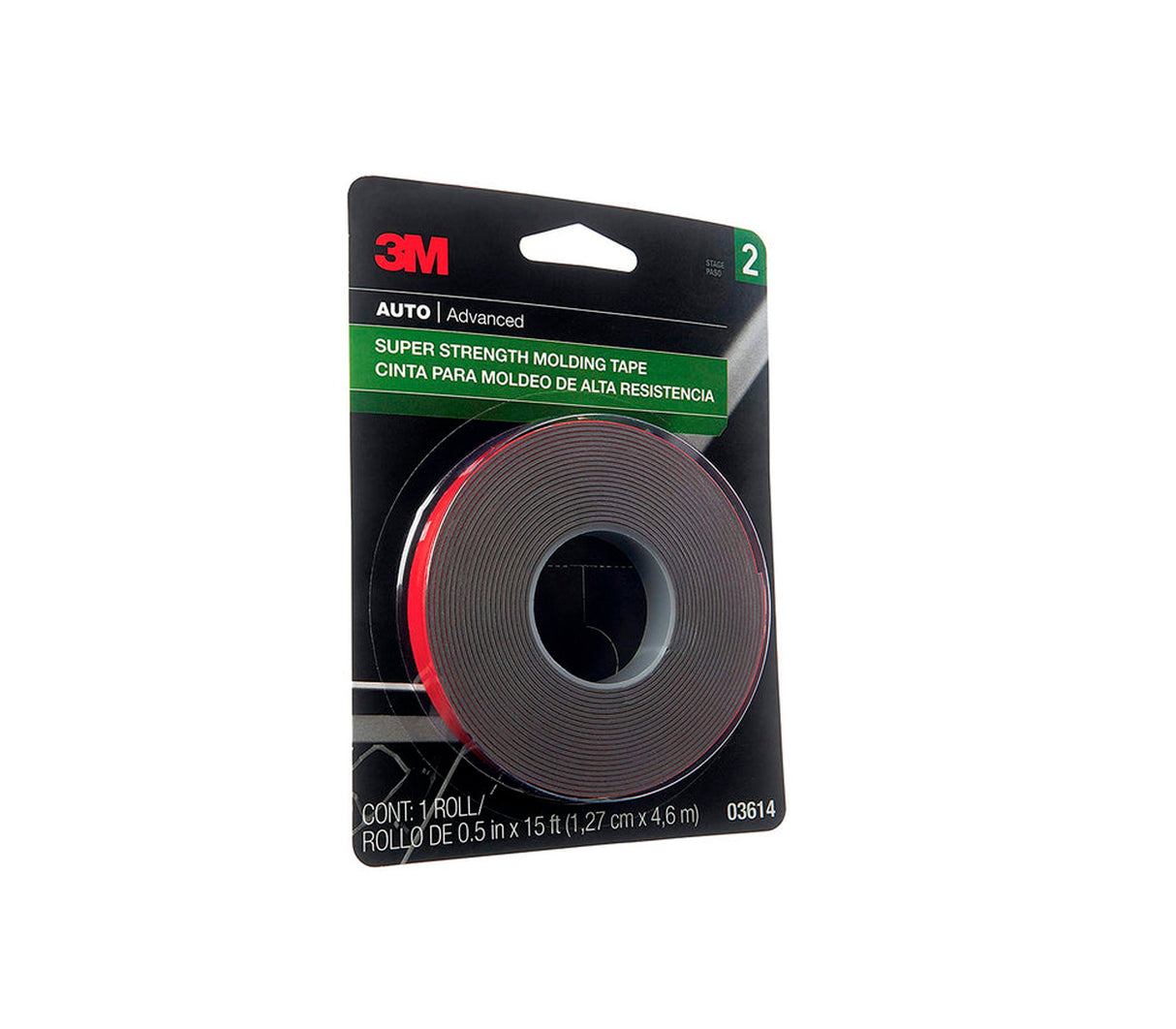 Cinta para moldura doble faz 1.27 x 4.6m negro 3M