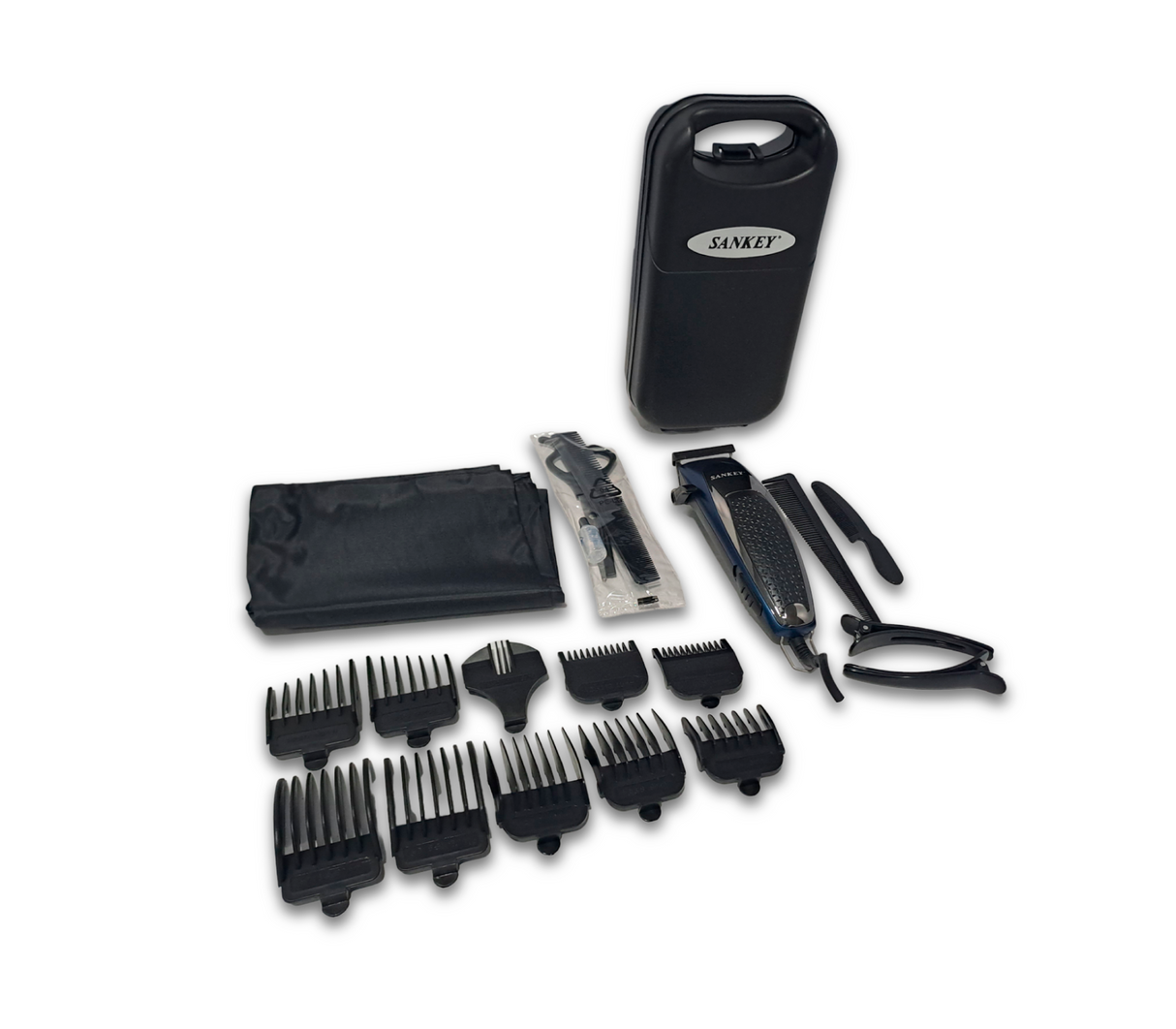 Máquina de cortar cabello kit prof 15 piezas Sankey