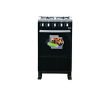 Cocina a gas 20" de piso 4h c/horno negro Nero