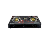 Cocinita a gas 3H negra flores ZGBES Gippon