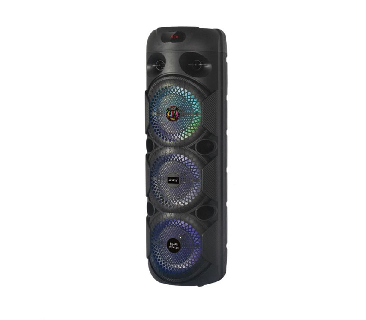Corneta recargable 8"x3 Subwoofer karaoke/LED/Amplif. cont. microf. alámbrico 20W Sankey