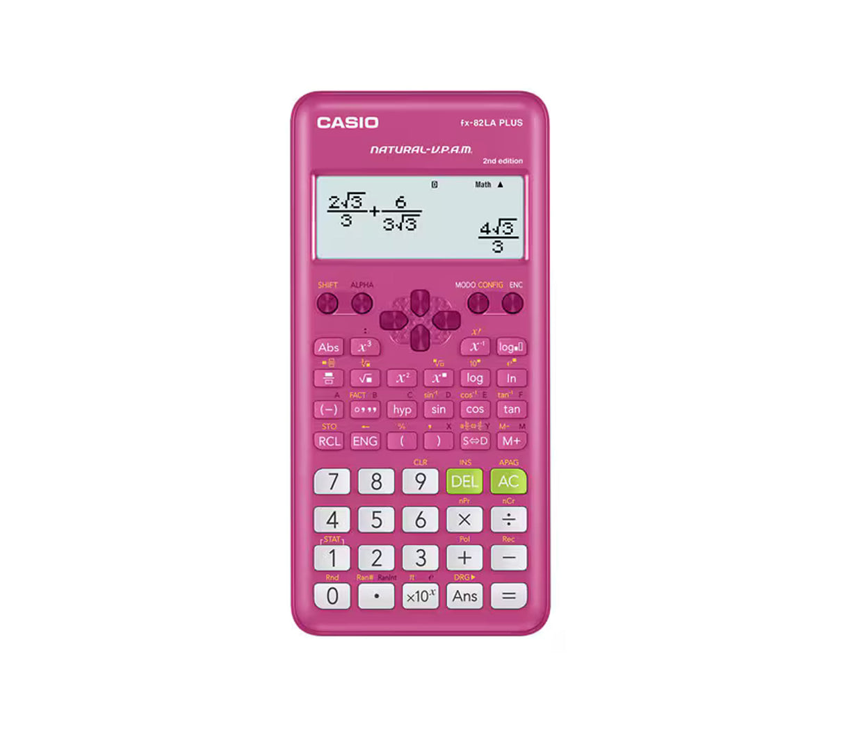 Calculadora científica 252 funciones rosado Casio