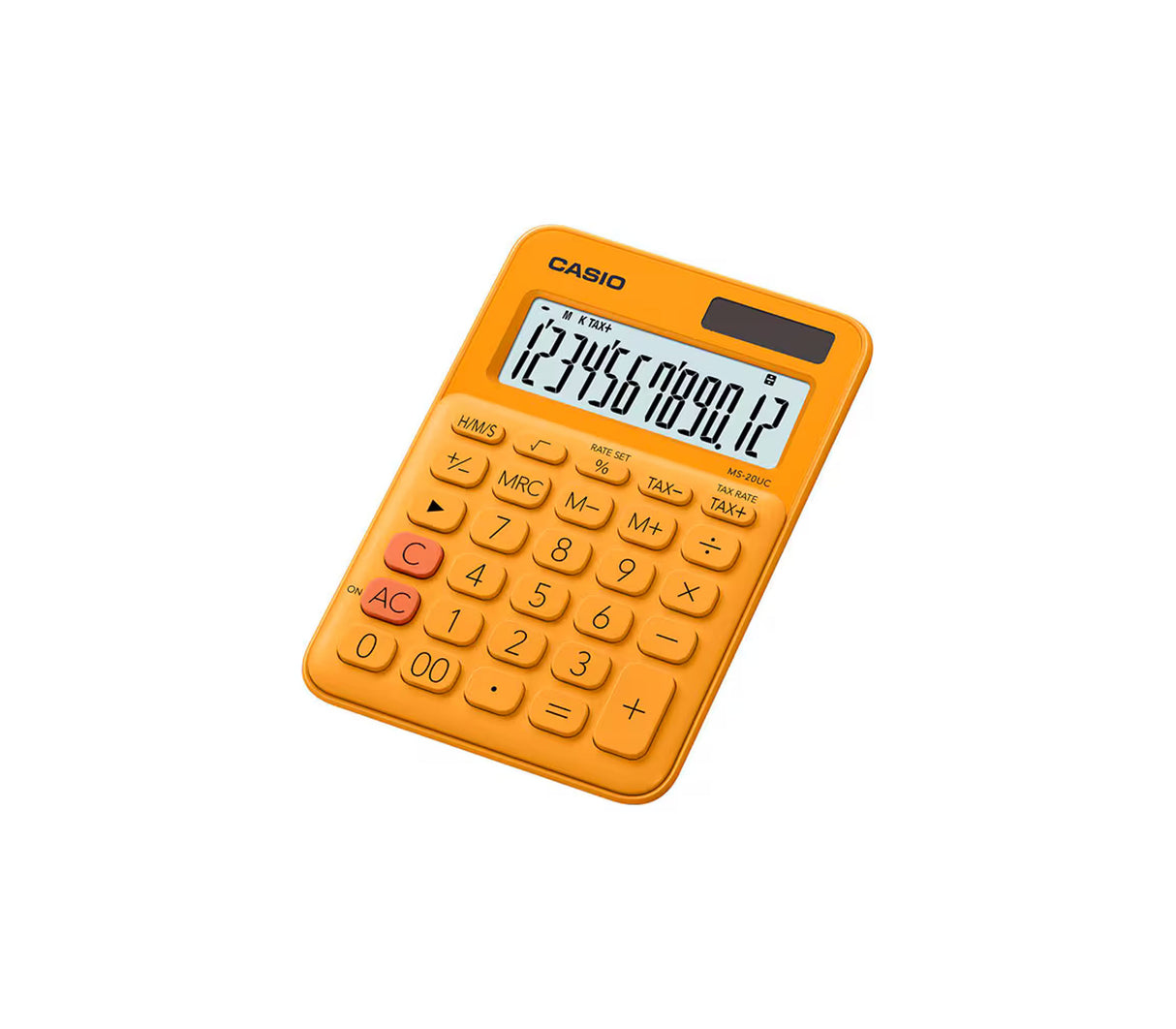 Calculadora de escritorio 12 dígitos naranja Casio