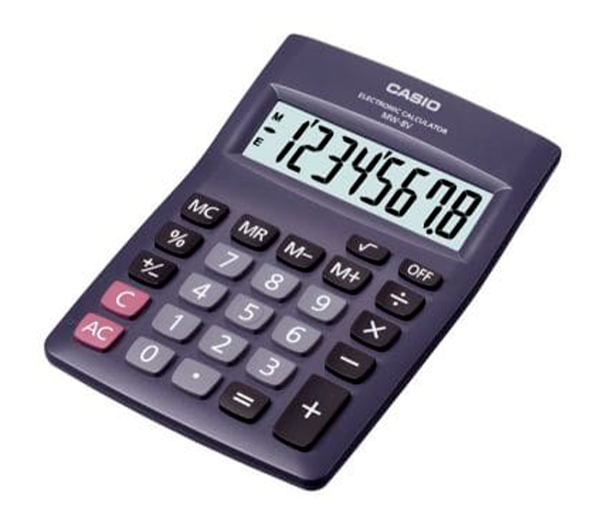 Calculadora de mesa negra MW-8V-BK Casio